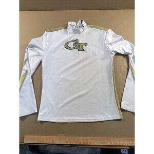 Georgia Tech Long‎ Sleeve Shirt With Quarter Zip On The Back, See Measurements